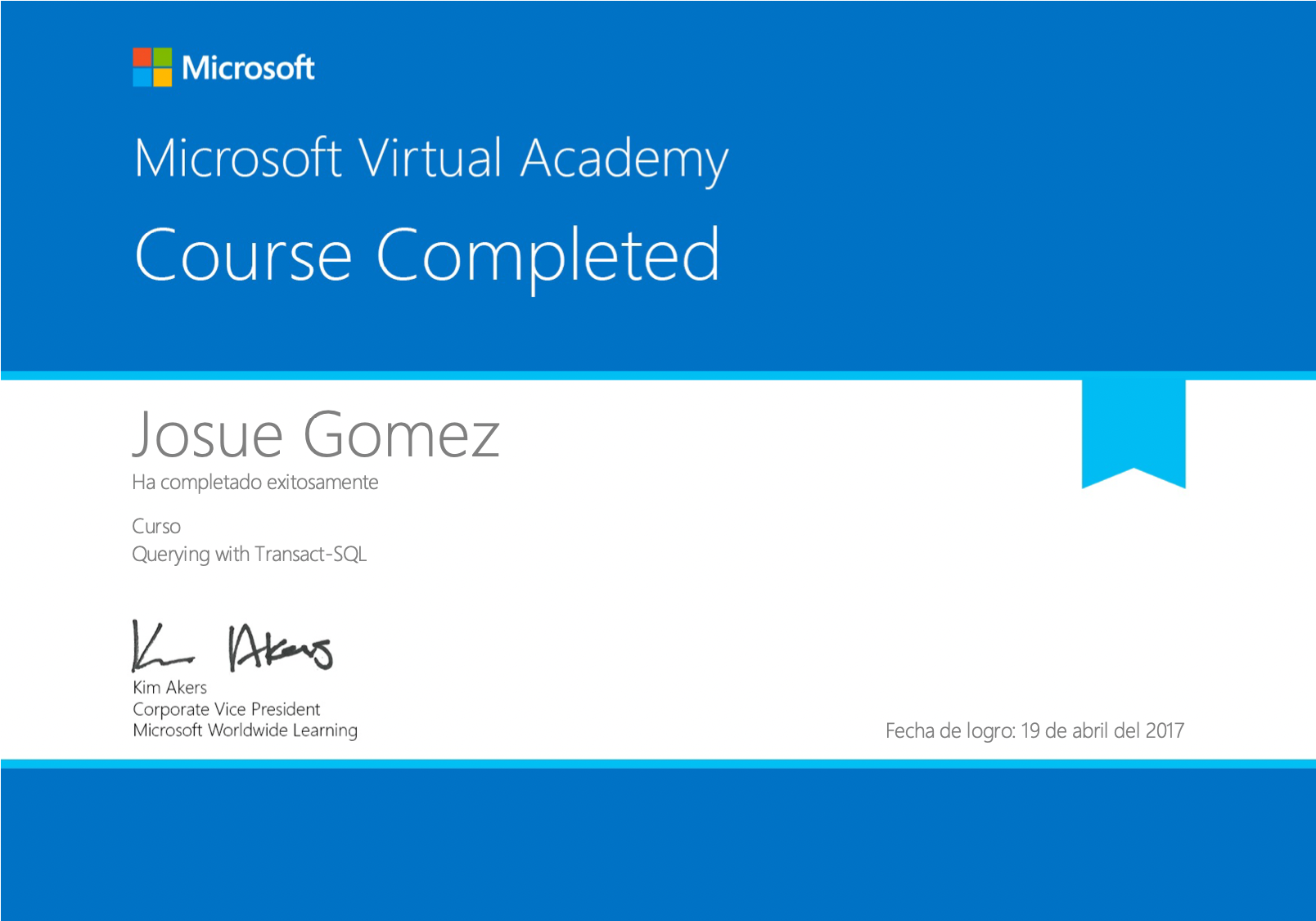 Microsoft Virtual Academy - Querying with Transact SQL